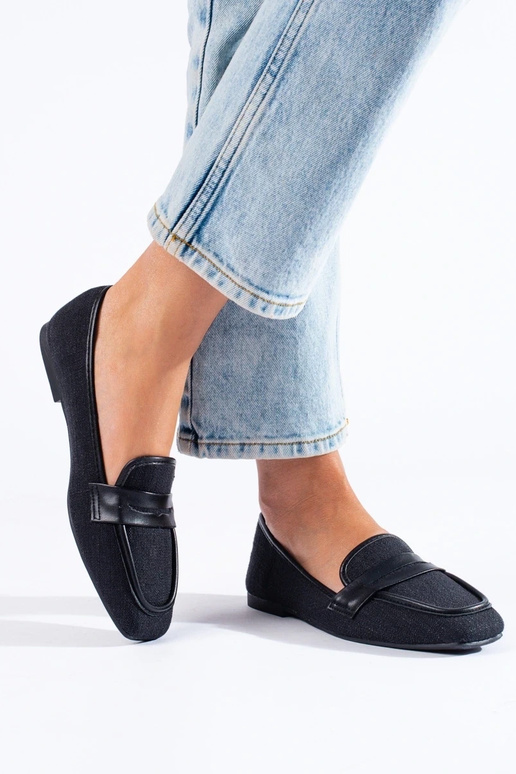 mocassini in Shelovet nero mocassini in Shelovet nero