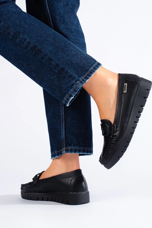 Mocassini ecopelle colore nero Shelovet