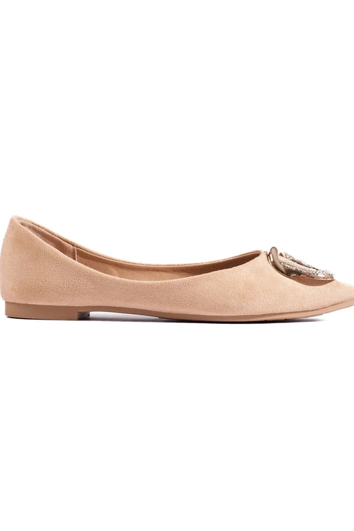 in ballerina di camoscio beige Shelovet in ballerina di camoscio beige Shelovet