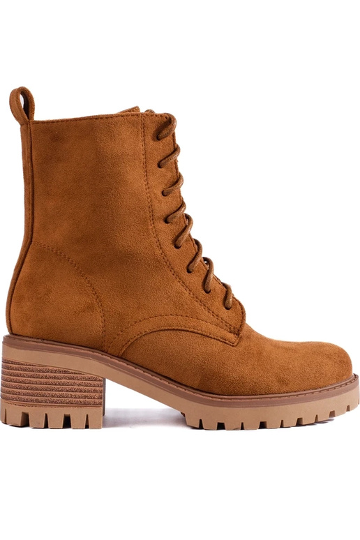 scarpe da donna stringate marroni