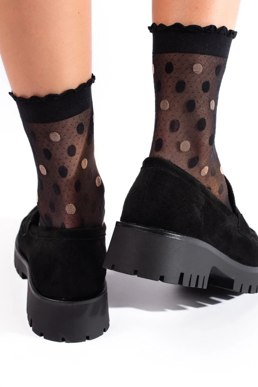 mocassini in pelle scamosciata con...