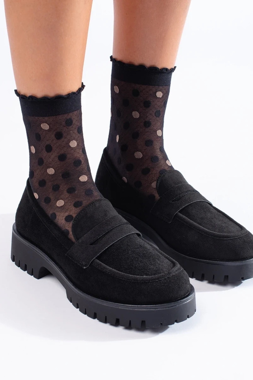 mocassini in pelle scamosciata con...