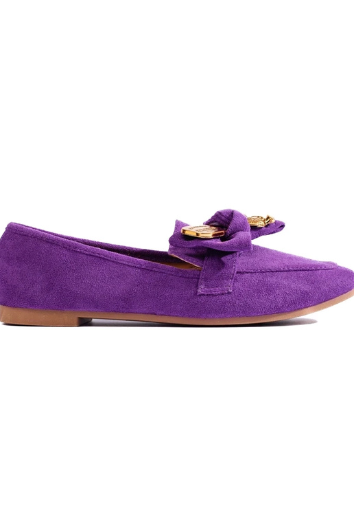 Mocassini Shelovet in camoscio viola