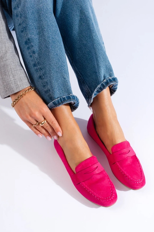 realizzata in pelle scamosciata...