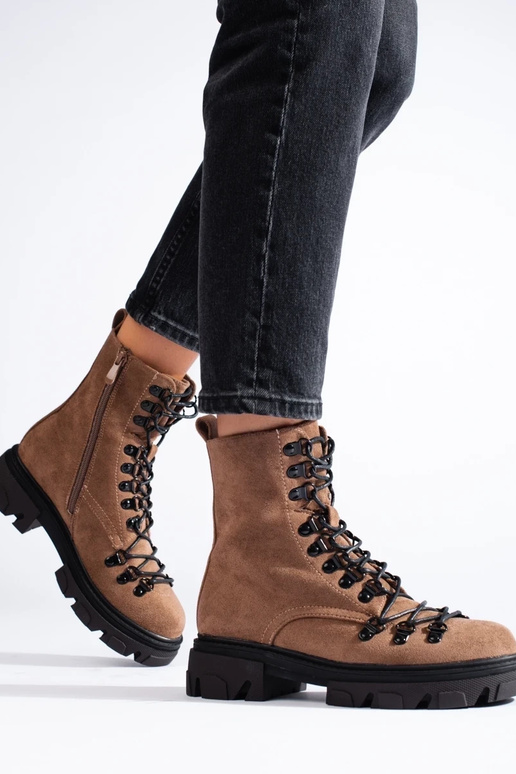 Stivaletti stringati Vinceza in pelle...