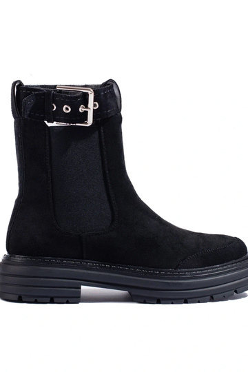 scarpe in camoscio nero con...