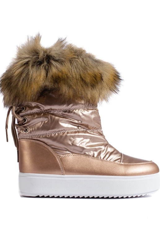 Doposci da donna rosa con pelliccia Doposci da donna rosa con pelliccia