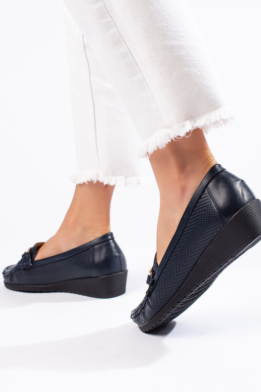 mocassini da donna blu navy