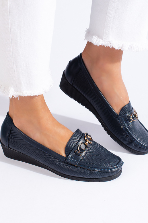 mocassini da donna blu navy