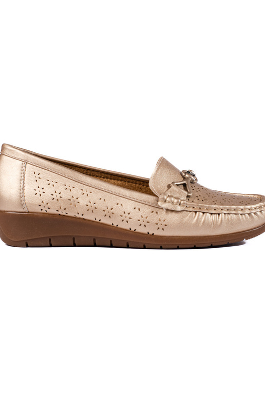 mocassini da donna color oro