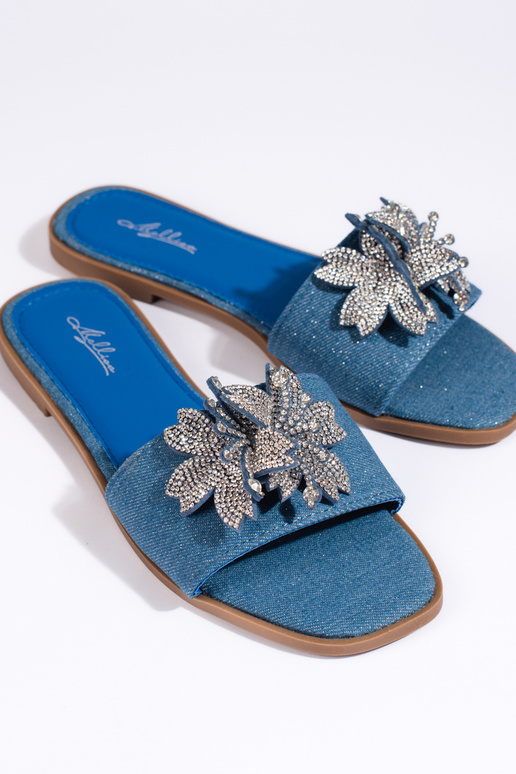 Pantofole in materiale denim