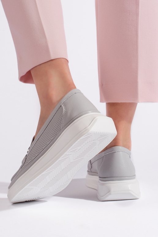 mocassini da donna grigi