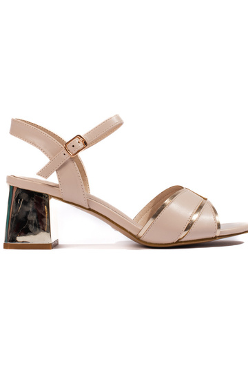 sandali bianchi con tacco-