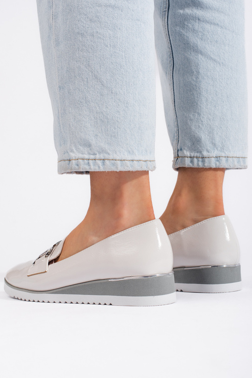 scarpe bianche modello Lords con plateau scarpe bianche modello Lords con plateau