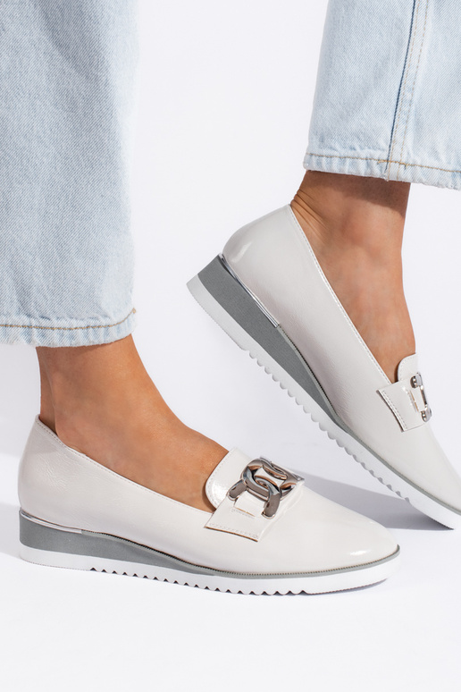 scarpe bianche modello Lords con plateau scarpe bianche modello Lords con plateau