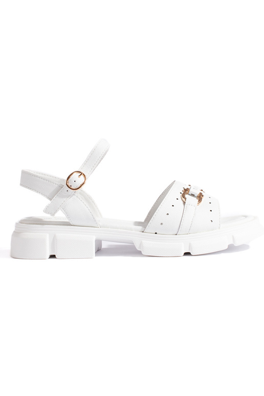 Sandali bianchi in pelle da donna