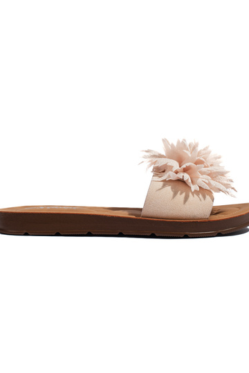 Pantofole da donna beige...