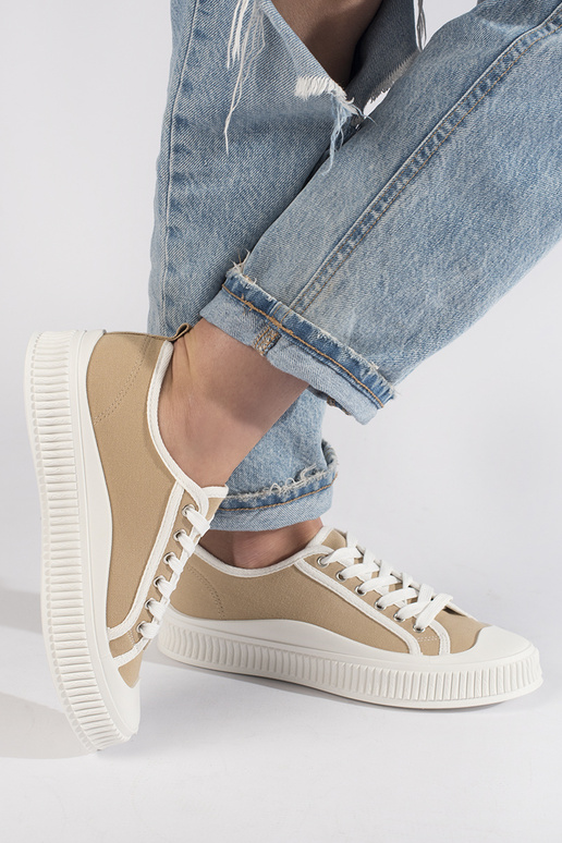 beige Scarpe da donna con plateau beige Scarpe da donna con plateau