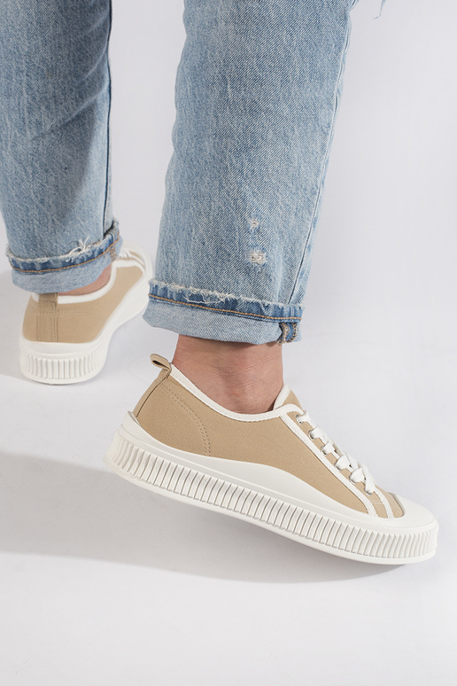 beige Scarpe da donna con plateau beige Scarpe da donna con plateau