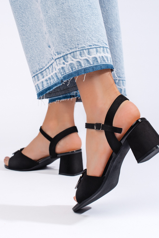 sandali neri con tacco di Sergio Leone sandali neri con tacco di Sergio Leone