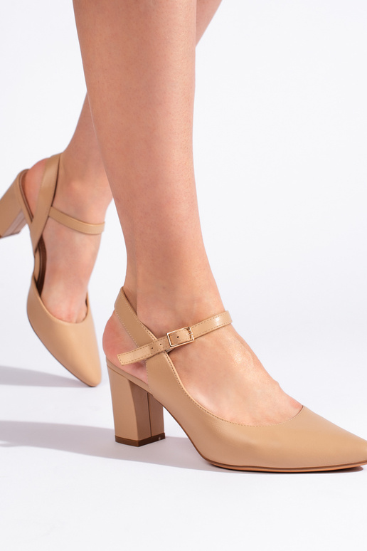 tacco alto beige Sergio Leone