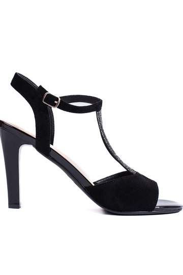 sandali in camoscio nero...