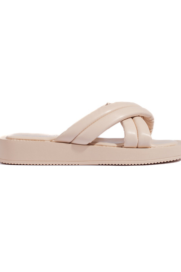 Pantofole beige con...