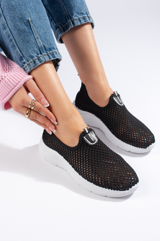 scarpe sportive nere con elementi...