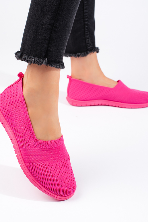 scarpe slip on rosa