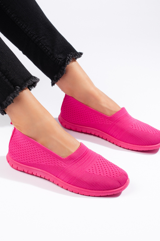 scarpe slip on rosa