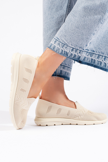 slip on in tessuto beige da... 2