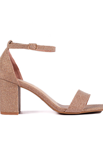 sandali con tacco dorati