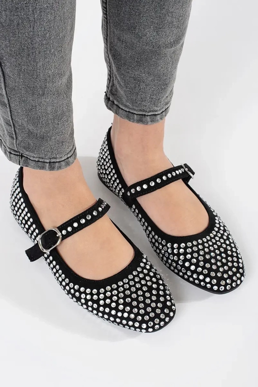 ballerine da donna nere z ćĮietkami