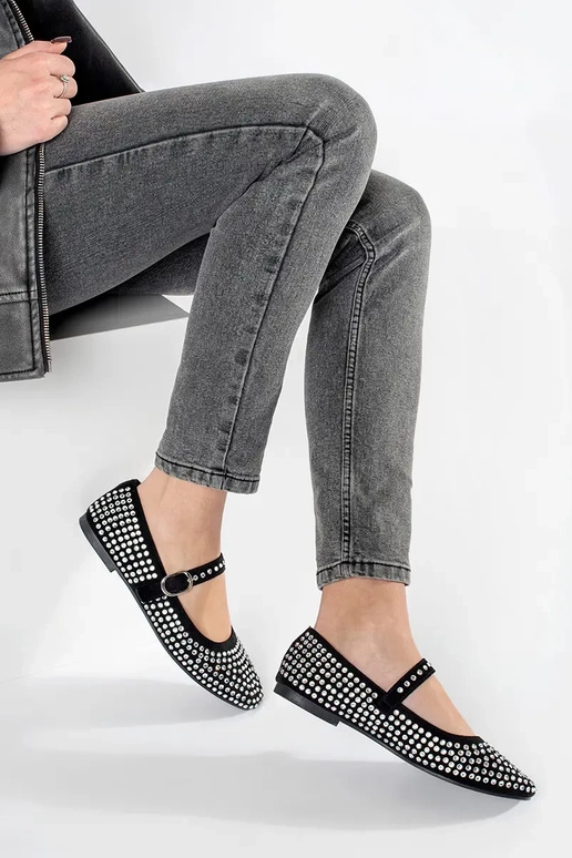 ballerine da donna nere z ćĮietkami