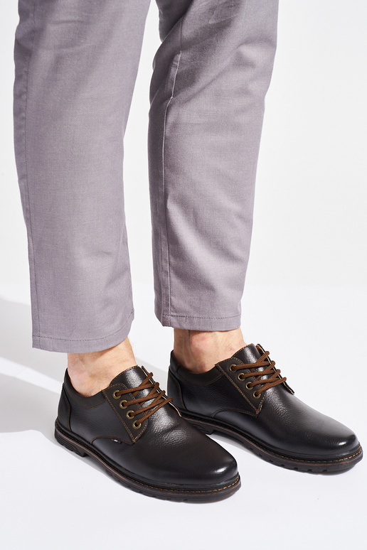 scarpe stringate marroni da uomo