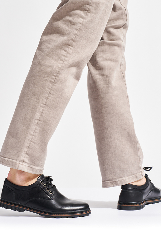 stivaletti neri da uomo legati