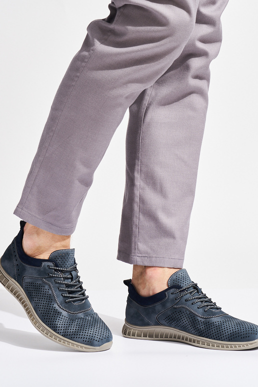 stivaletti da uomo blu con elementi...