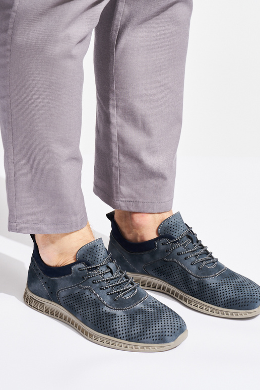 stivaletti da uomo blu con elementi...