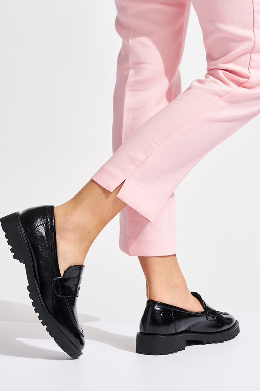 mocassini con effetto laccato in... mocassini con effetto laccato in...