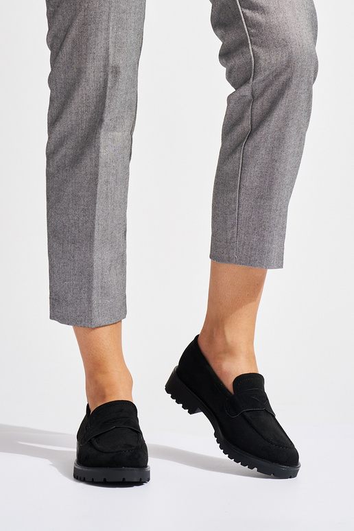 mocassini da donna in camoscio nero mocassini da donna in camoscio nero