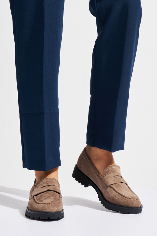 Mocassini in pelle scamosciata da donna