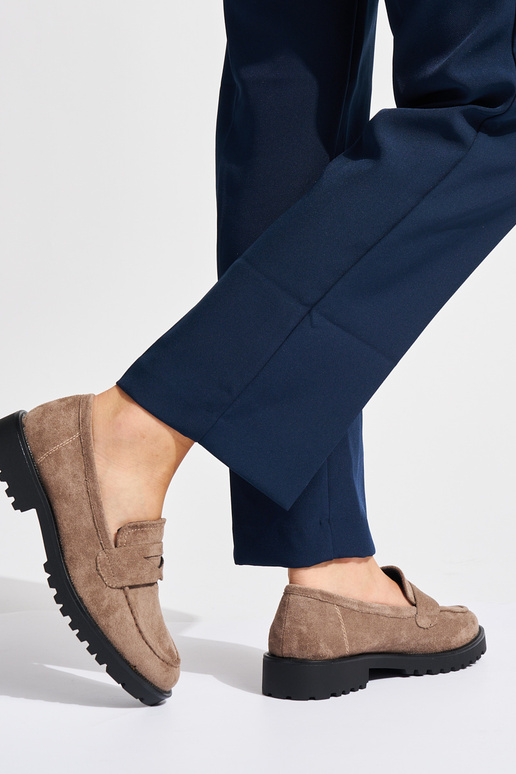 Mocassini in pelle scamosciata da donna