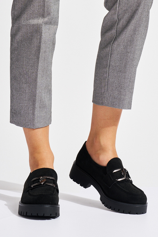 mocassini in pelle scamosciata nera...