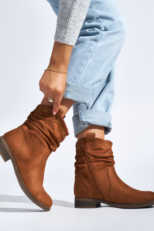 scarpe da donna in camoscio marrone