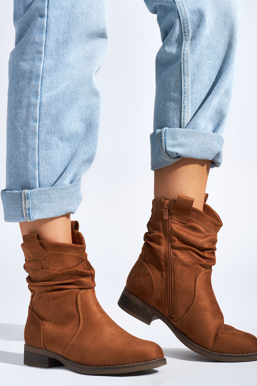 scarpe da donna in camoscio marrone