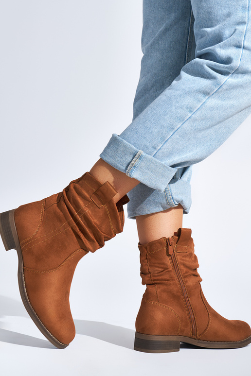 scarpe da donna in camoscio marrone