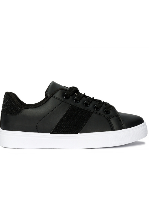 Scarpe modello sneakers nere con plateau