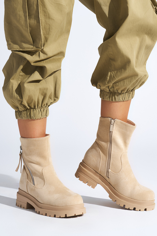 scarpe da donna marroni con zamkiem...