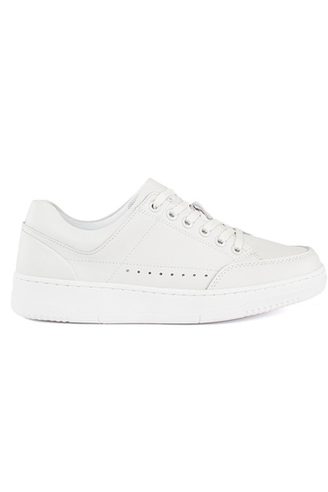 scarpe in pelle bianca con...