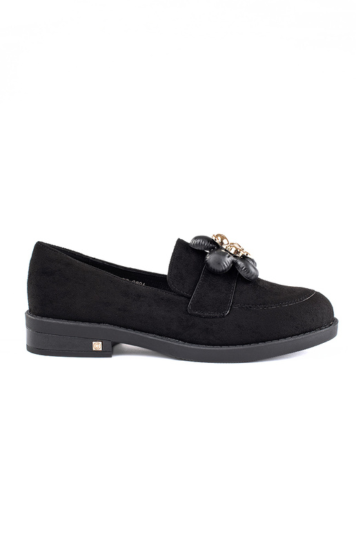 mocassini da donna in camoscio nero...